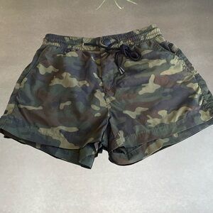 American Eagle Camo Nylon Shorts, Womens XS